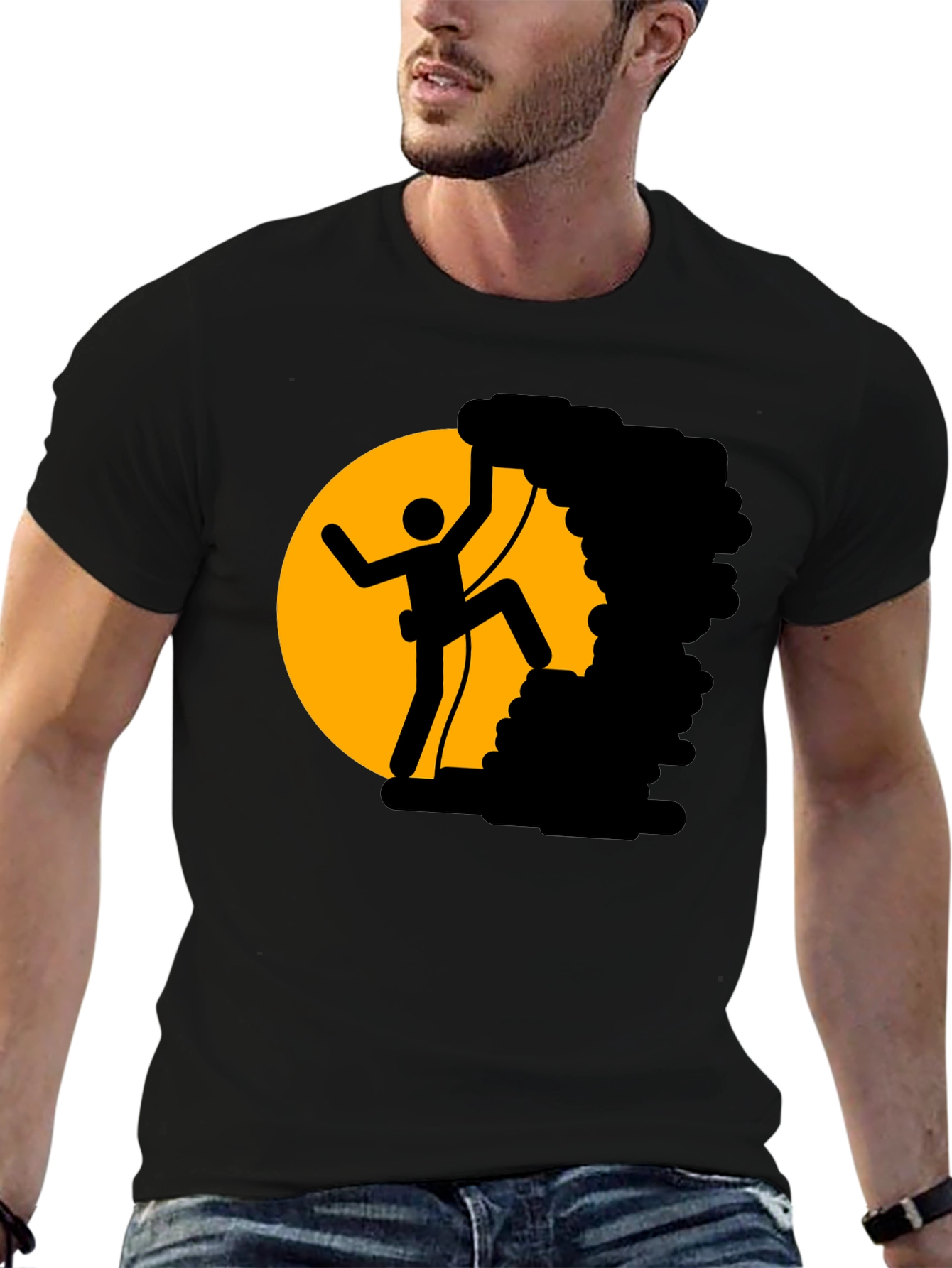 Climbing Stick Figure T-Shirt - Adventure Tee