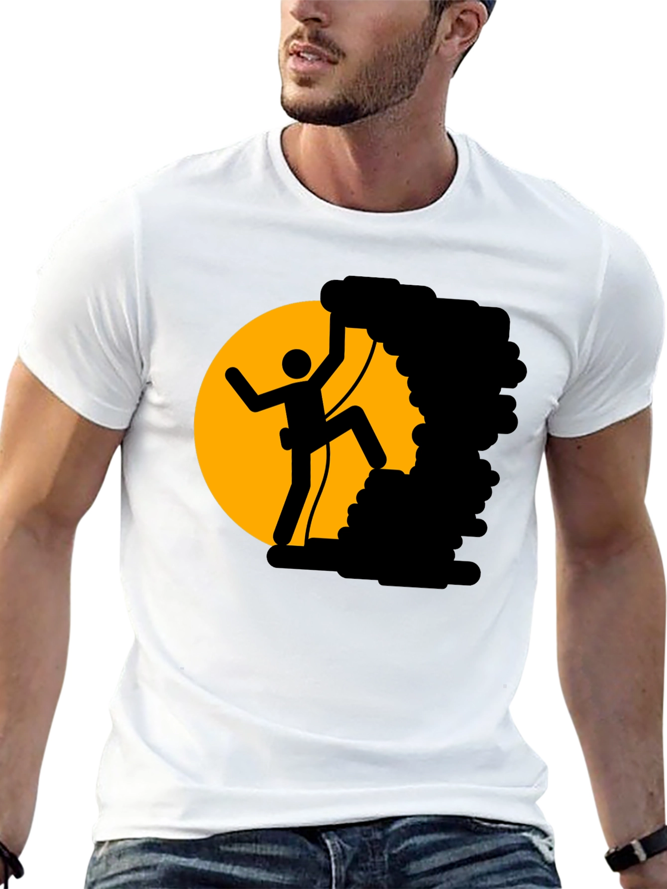 Climbing Stick Figure T-Shirt - Adventure Tee
