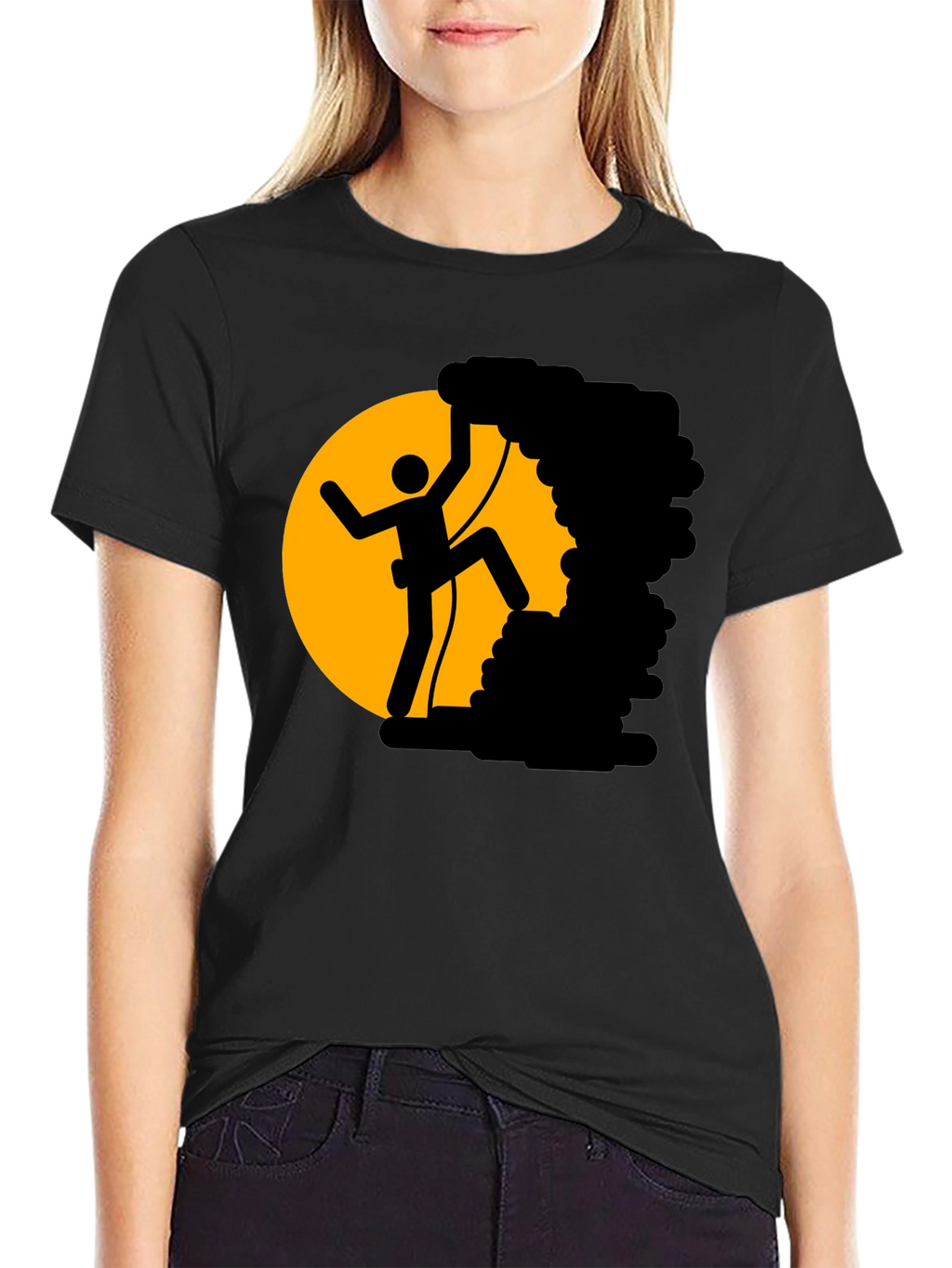 Climbing Stick Figure T-Shirt - Adventure Tee