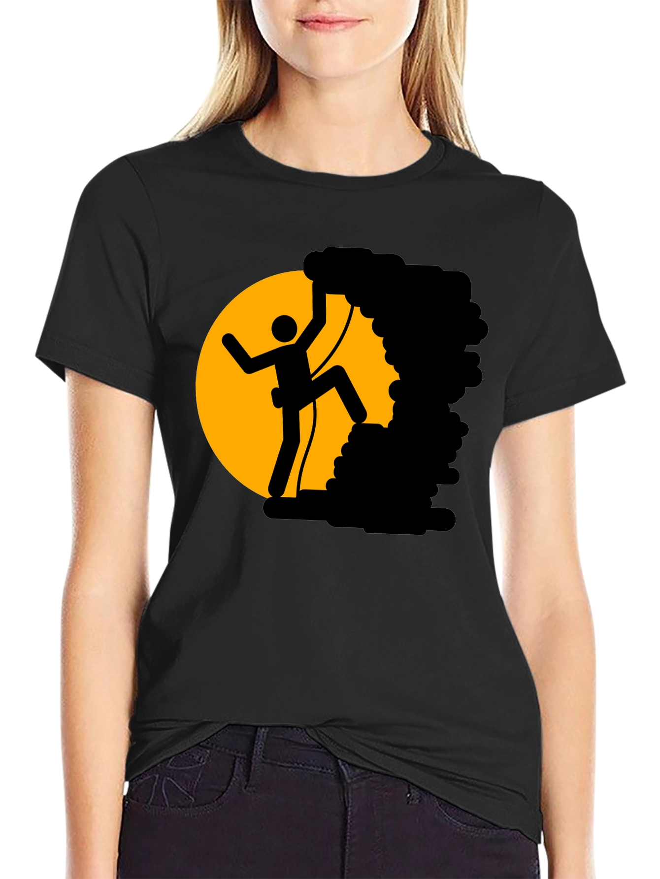 Climbing Stick Figure T-Shirt - Adventure Tee