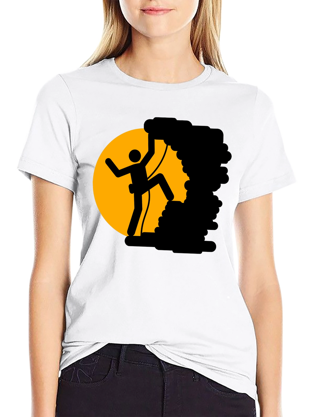 Climbing Stick Figure T-Shirt - Adventure Tee