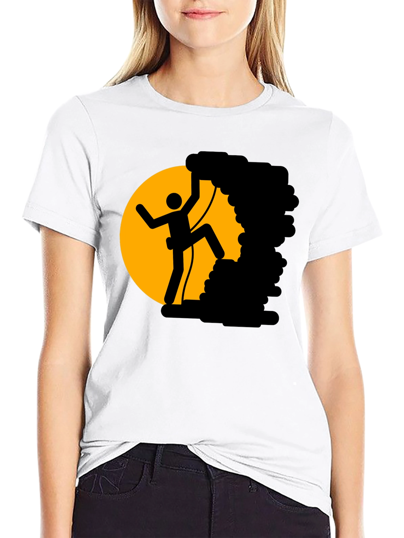 Climbing Stick Figure T-Shirt - Adventure Tee