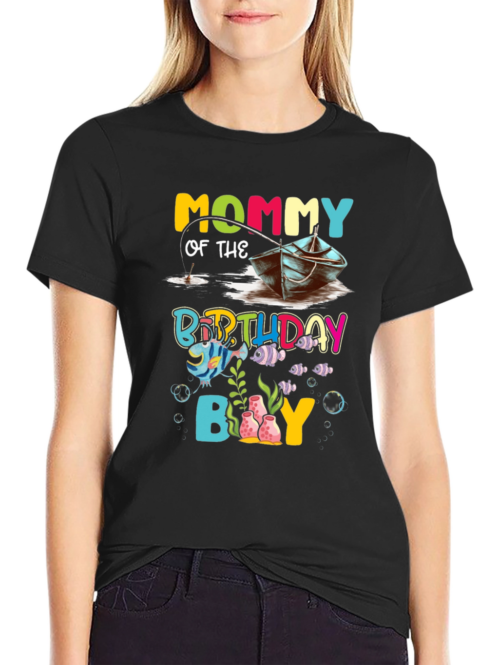 Mommy of the Birthday Boy Fishing T-Shirt