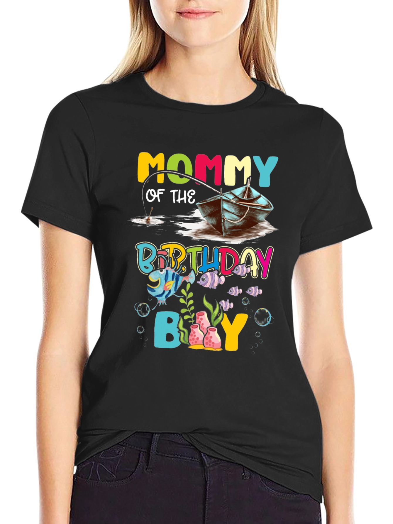 Mommy of the Birthday Boy Fishing T-Shirt
