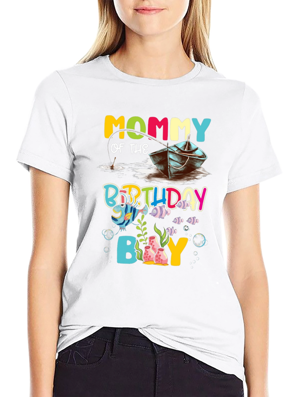 Mommy of the Birthday Boy Fishing T-Shirt
