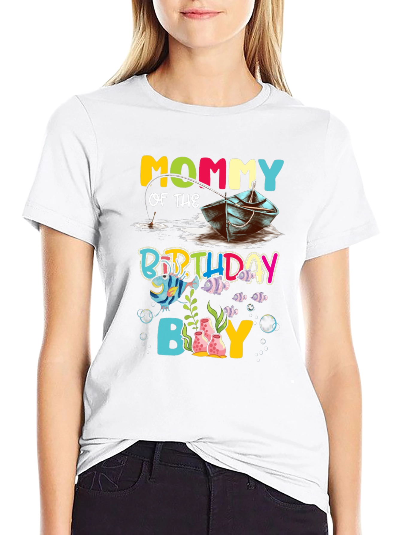 Mommy of the Birthday Boy Fishing T-Shirt
