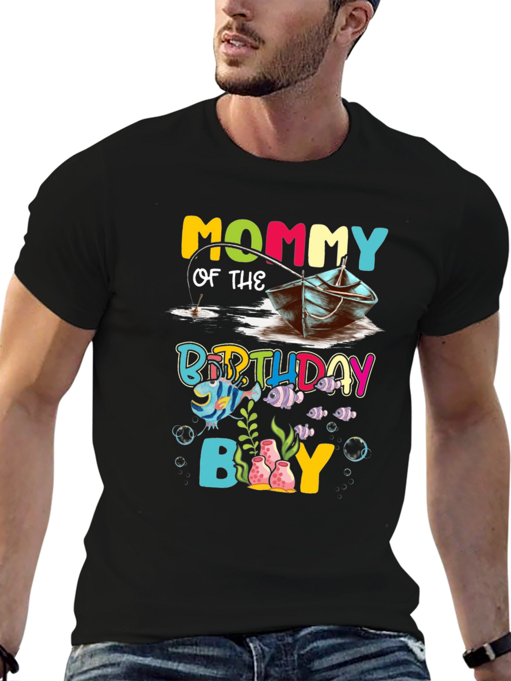Mommy of the Birthday Boy Fishing T-Shirt