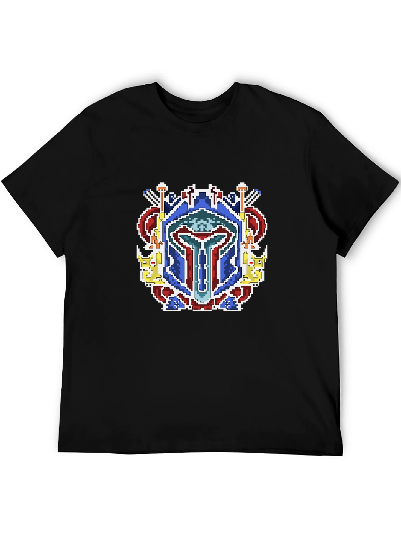 Pixel Art Mandalorian Helmet T-Shirt
