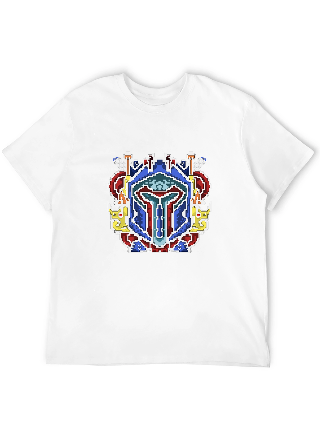Pixel Art Mandalorian Helmet T-Shirt