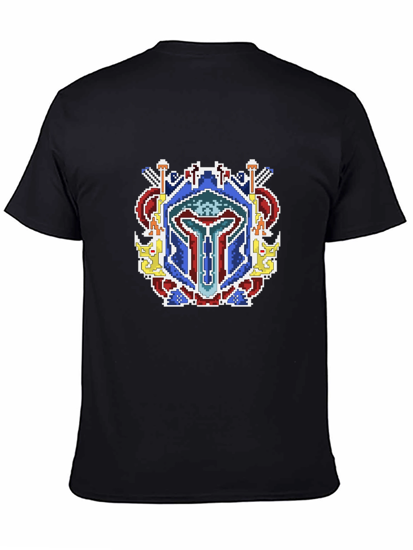 Pixel Art Mandalorian Helmet T-Shirt