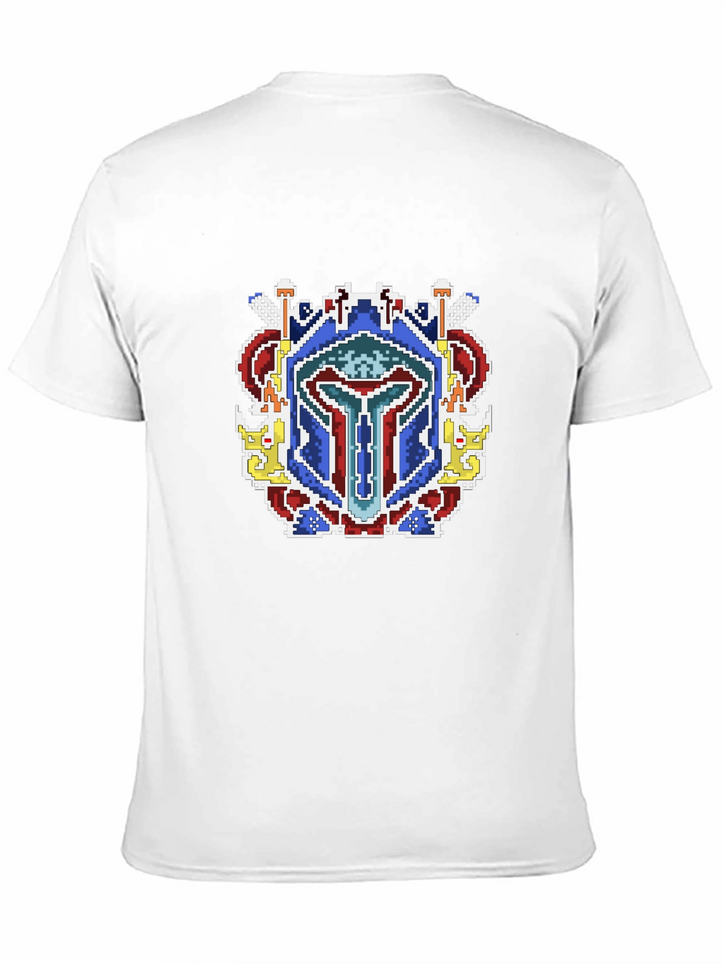 Pixel Art Mandalorian Helmet T-Shirt