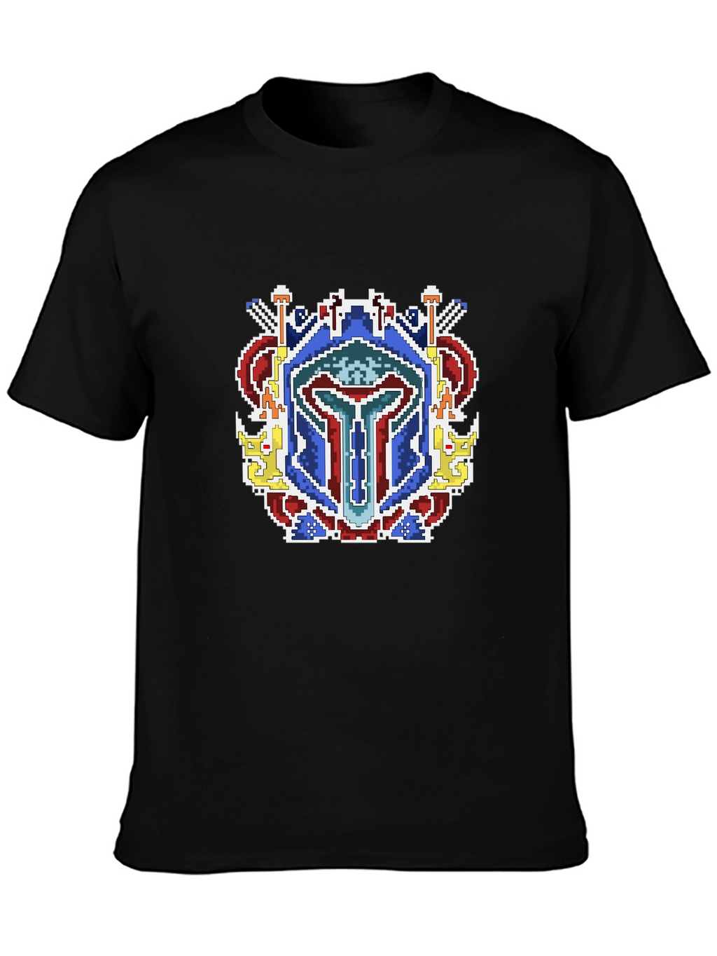 Pixel Art Mandalorian Helmet T-Shirt