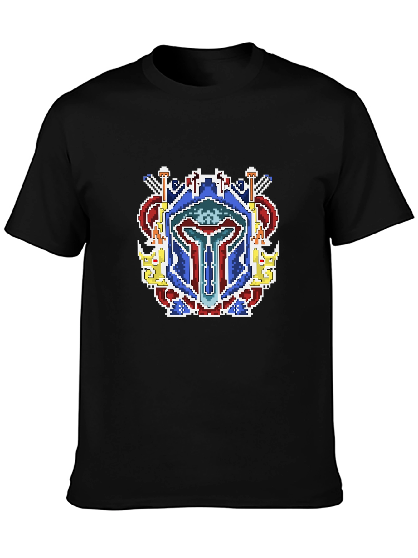 Pixel Art Mandalorian Helmet T-Shirt