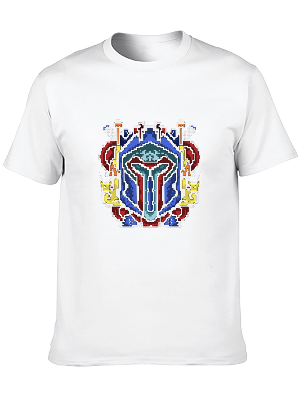 Pixel Art Mandalorian Helmet T-Shirt
