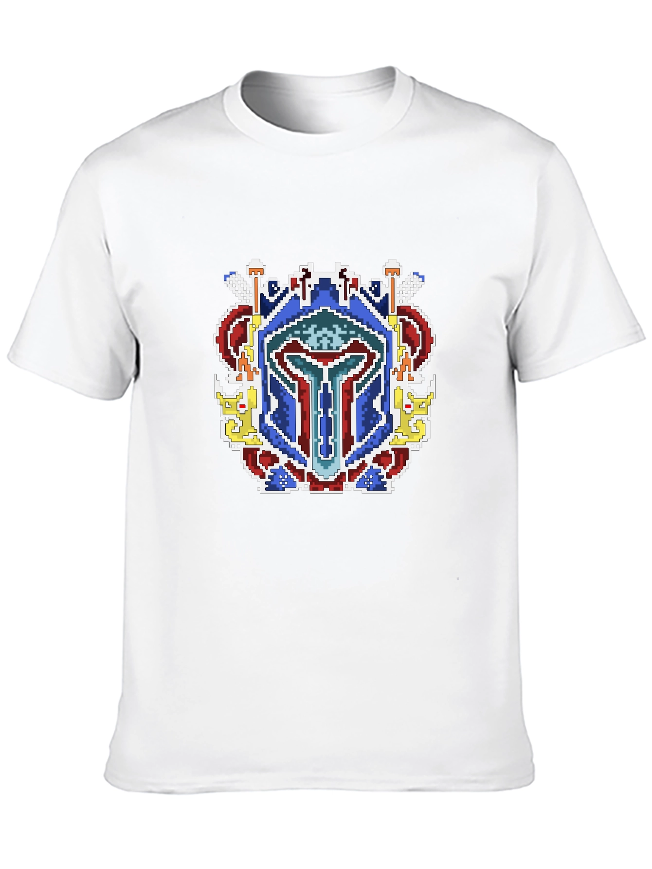 Pixel Art Mandalorian Helmet T-Shirt