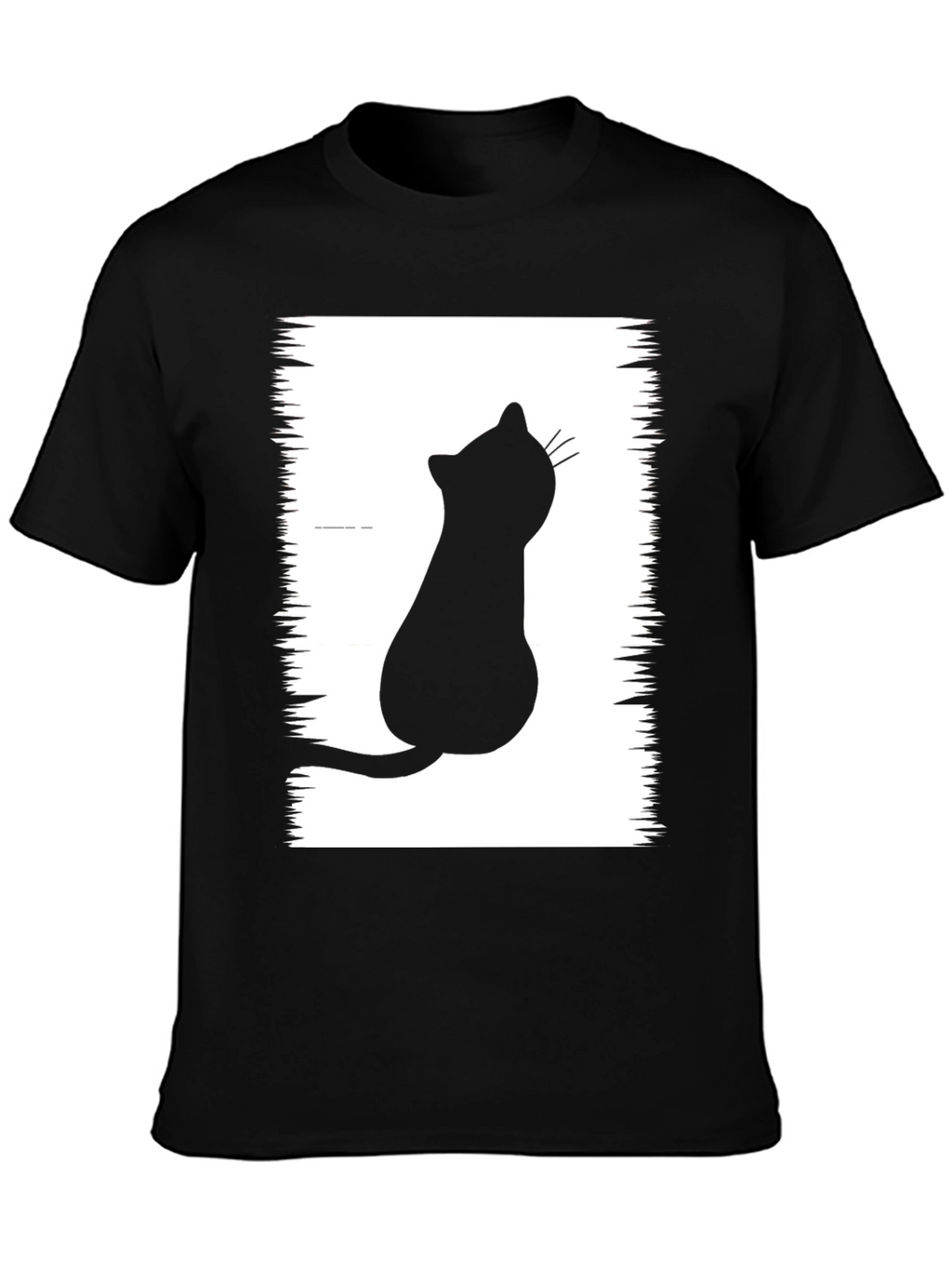 Black Cat Silhouette Graphic Tee - Unisex