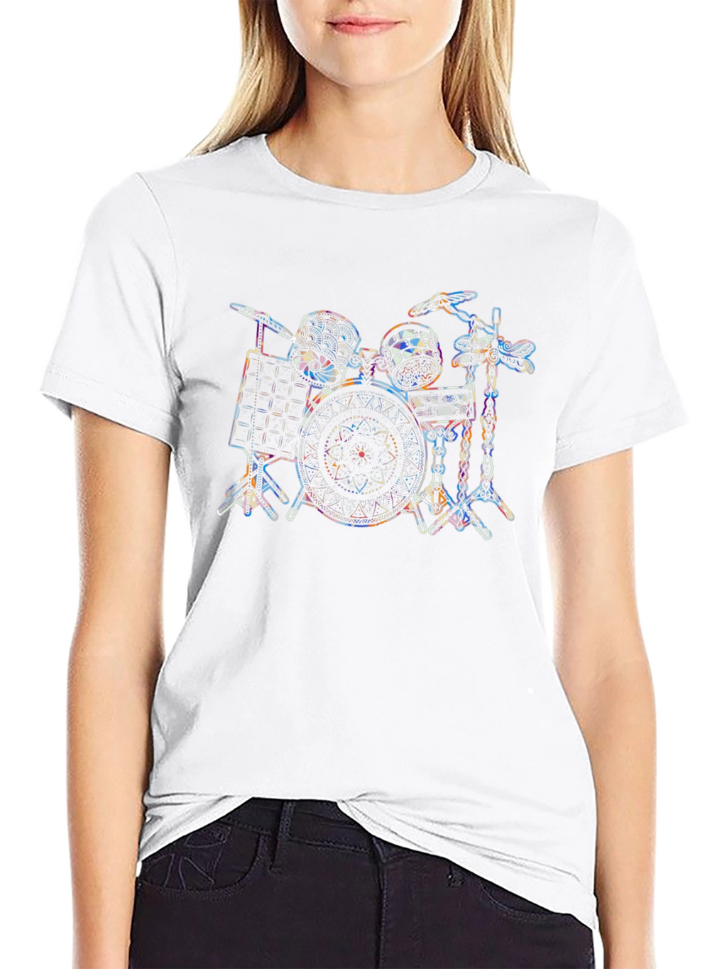 Abstract Drum Set Graphic Tee