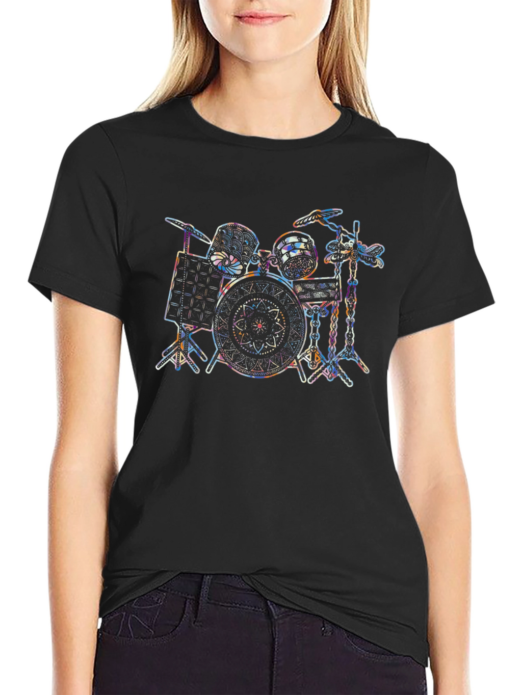 Abstract Drum Set Graphic Tee