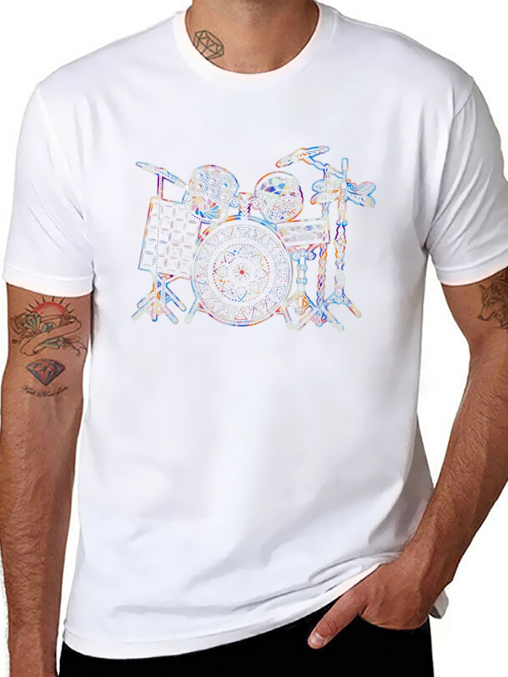 Abstract Drum Set Graphic Tee