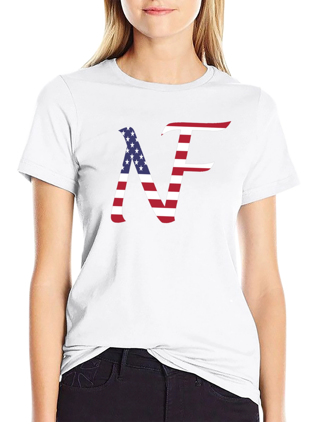 USA Flag NF T-Shirt Patriotic Design