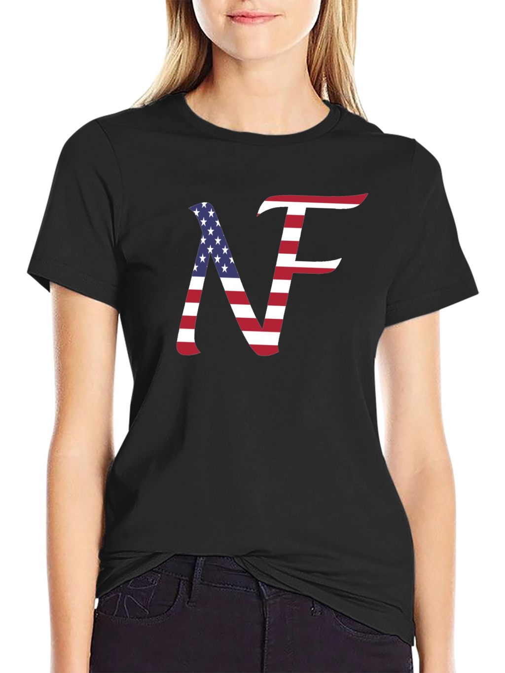 USA Flag NF T-Shirt Patriotic Design
