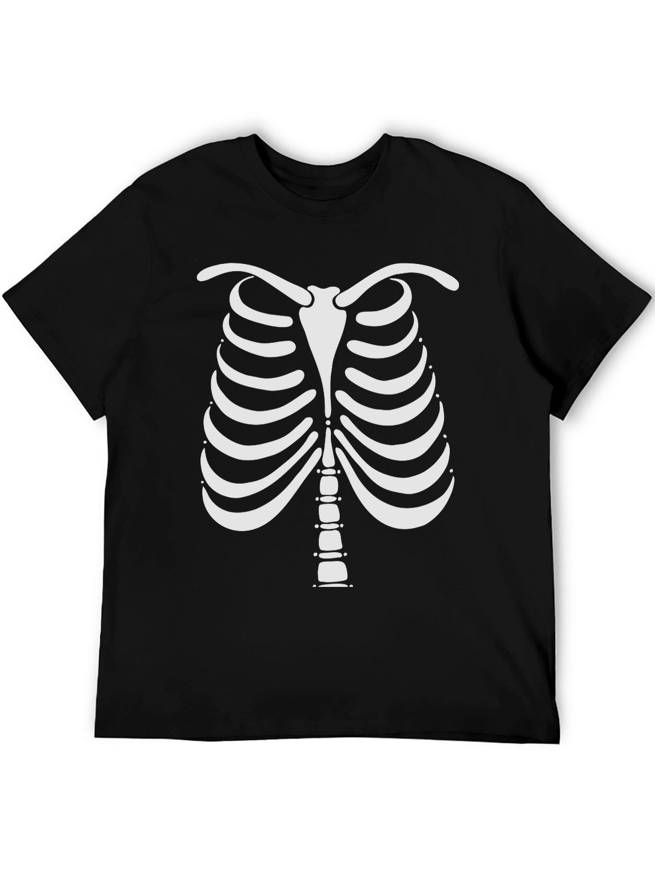 Skeleton Rib Cage Halloween Graphic Tee
