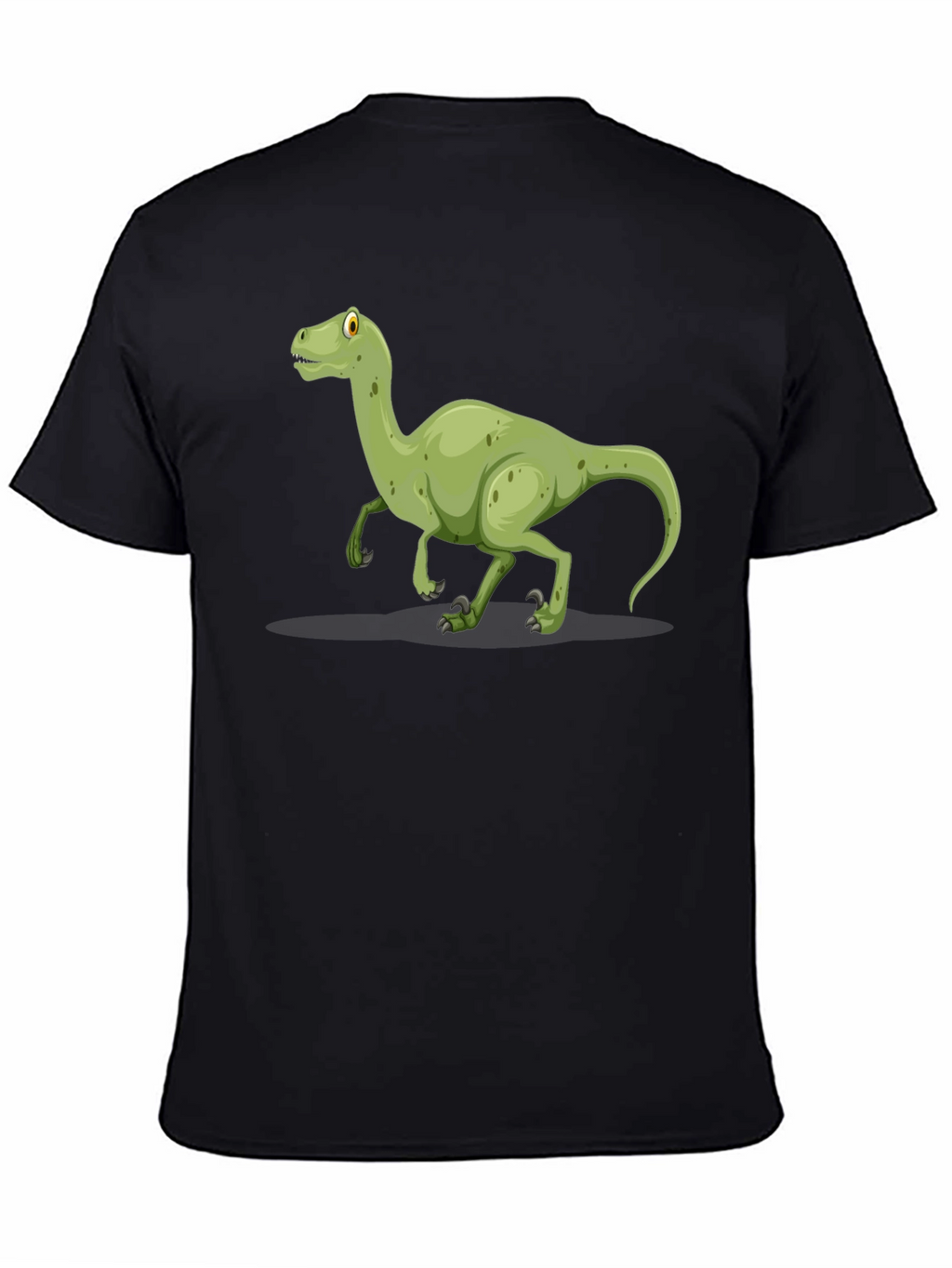 Dinosaur Graphic Tee - Black Cotton T-Shirt