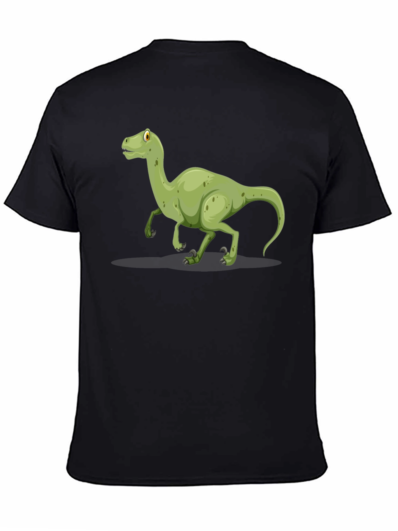 Dinosaur Graphic Tee - Black Cotton T-Shirt