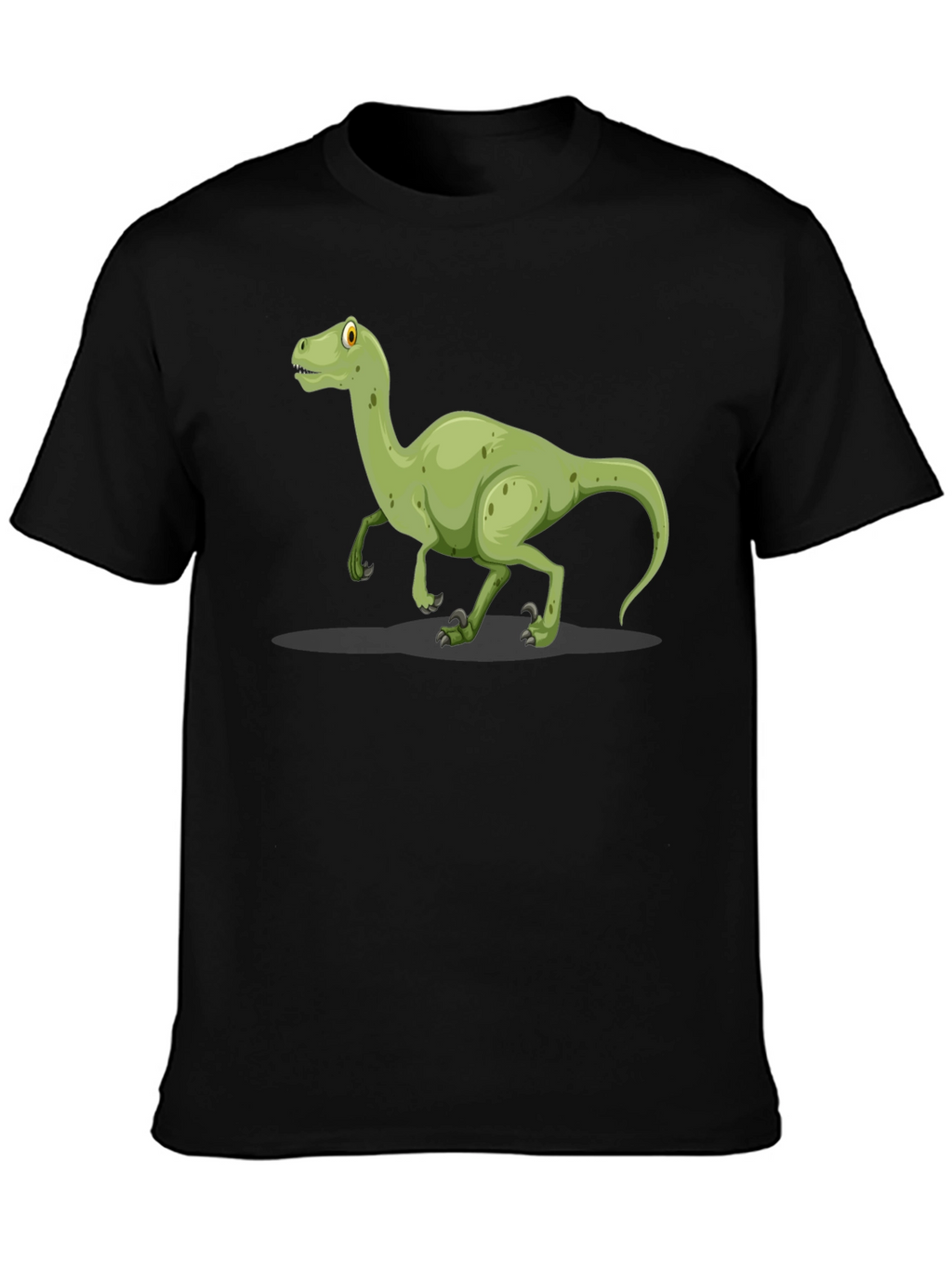 Dinosaur Graphic Tee - Black Cotton T-Shirt