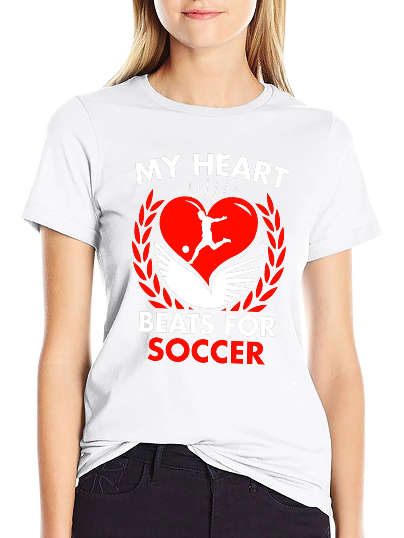 My Heart Beats For Soccer Graphic Tee