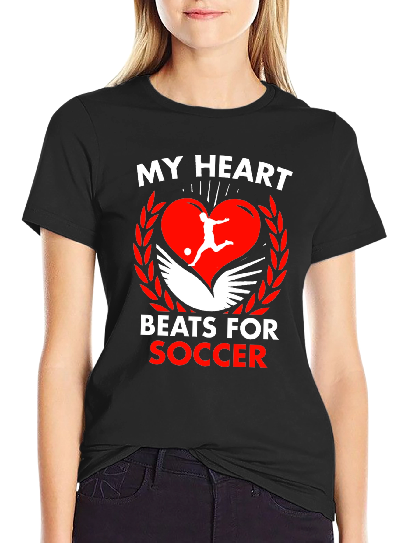 My Heart Beats For Soccer Graphic Tee