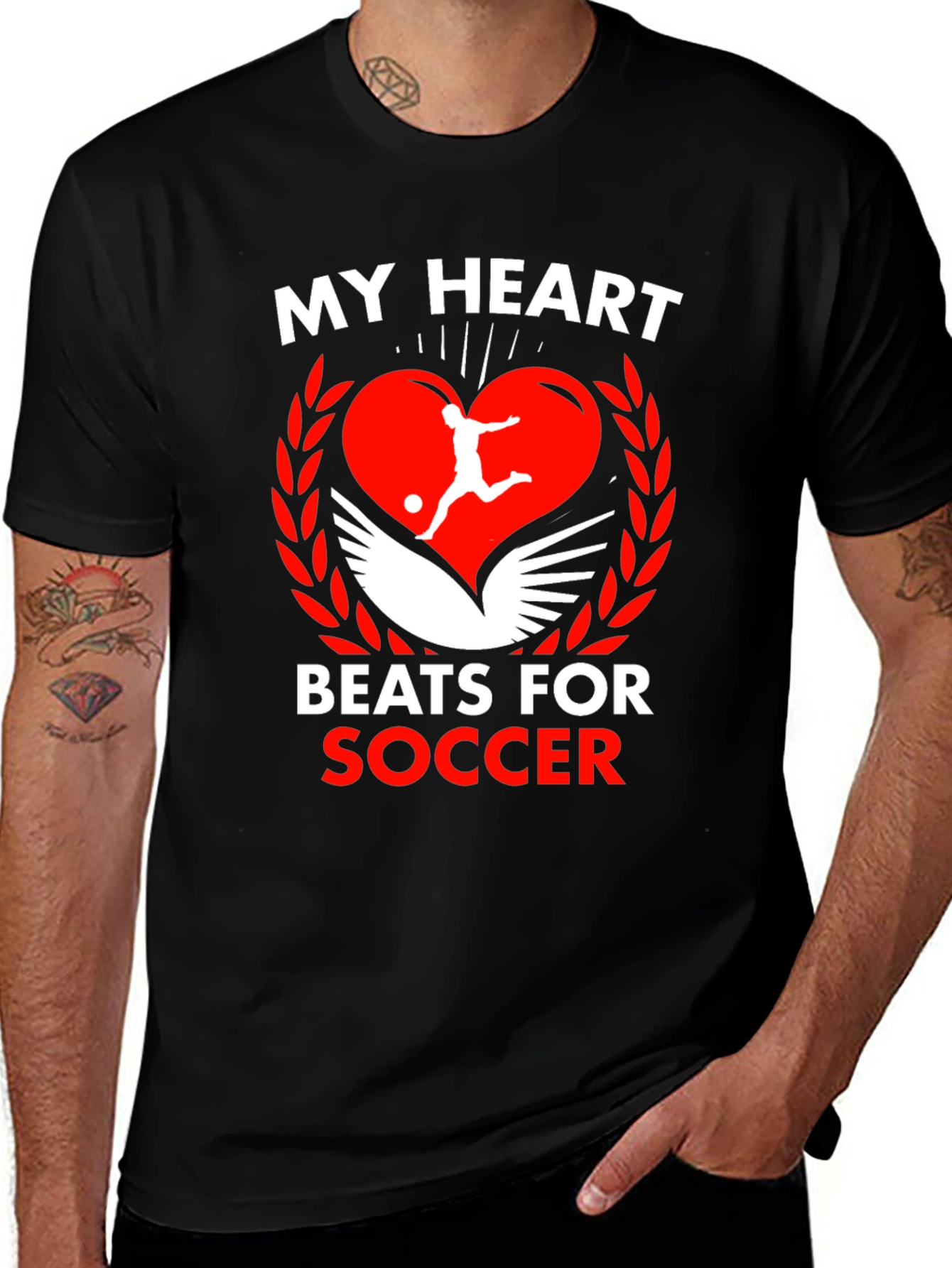 My Heart Beats For Soccer Graphic Tee