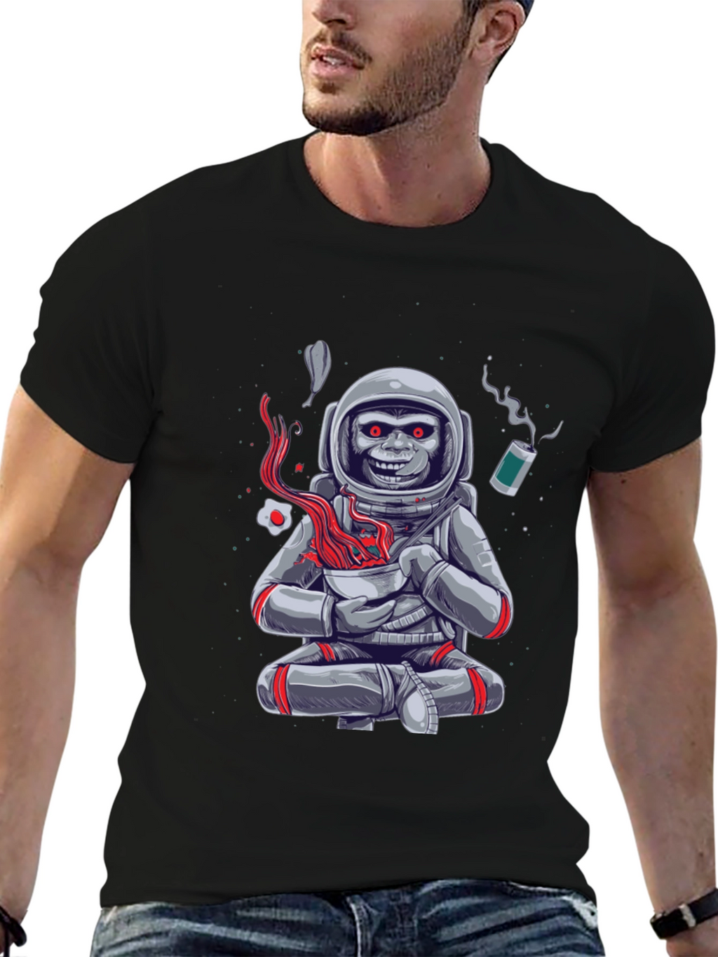 Astronaut Monkey Ramen T-Shirt