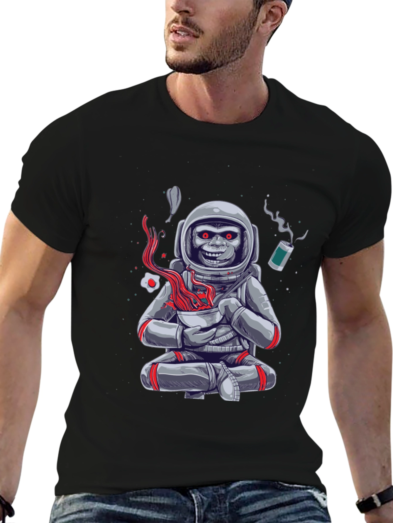 Astronaut Monkey Ramen T-Shirt