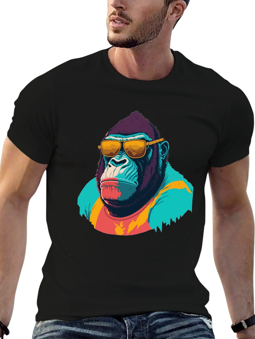 Cool Gorilla Graphic T-Shirt