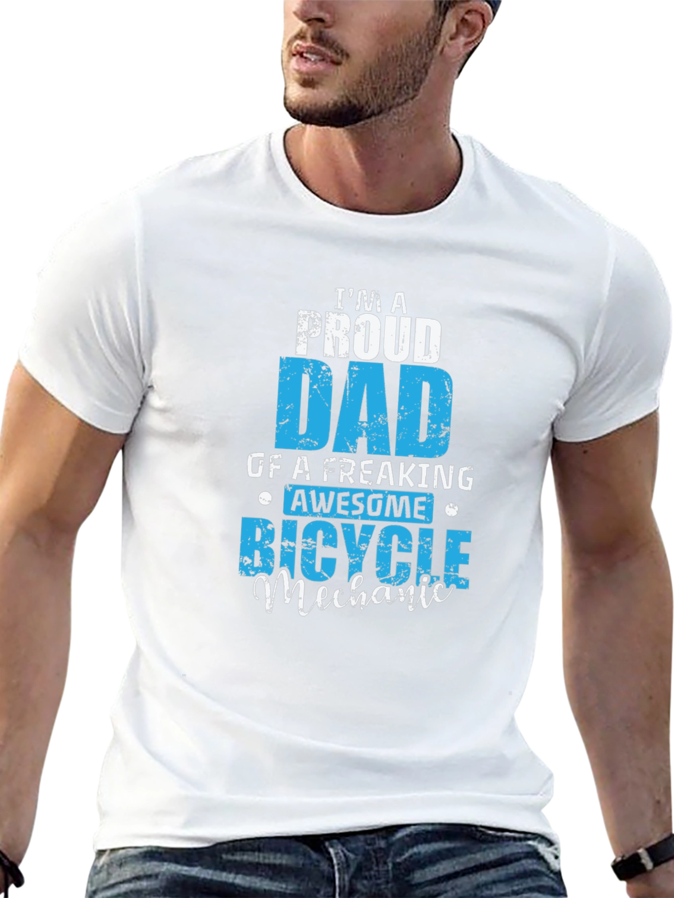 Proud Dad Bicycle Mechanic T-Shirt