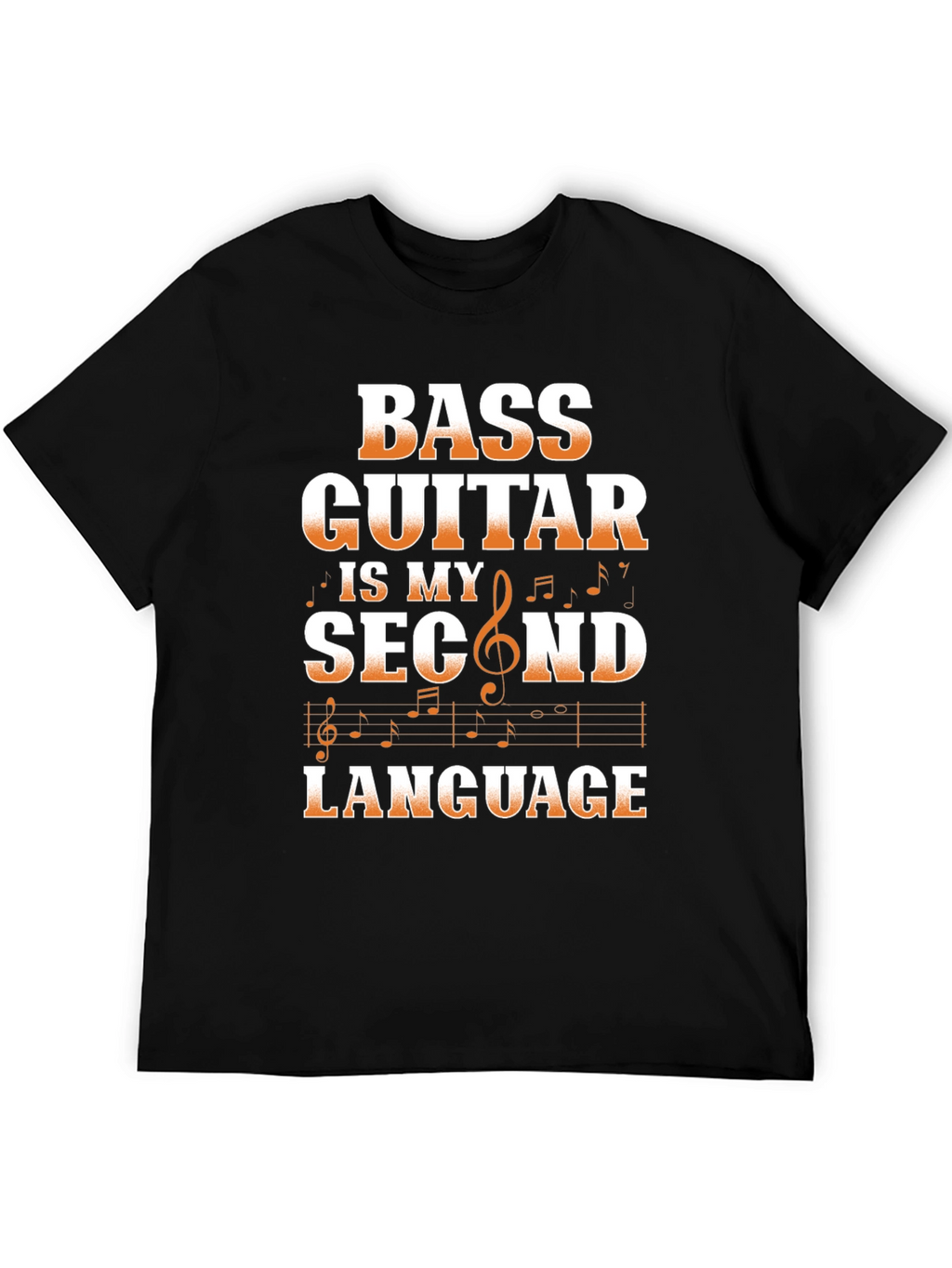 Bass Guitar Second Language Graphic Tee