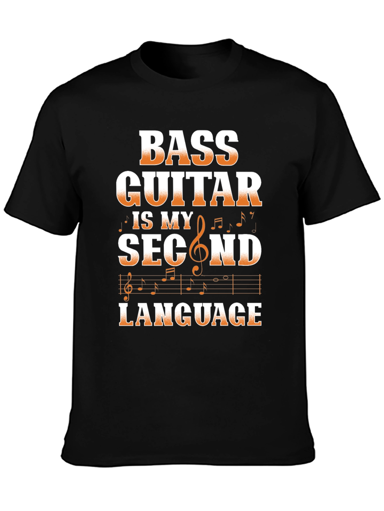 Bass Guitar Second Language Graphic Tee