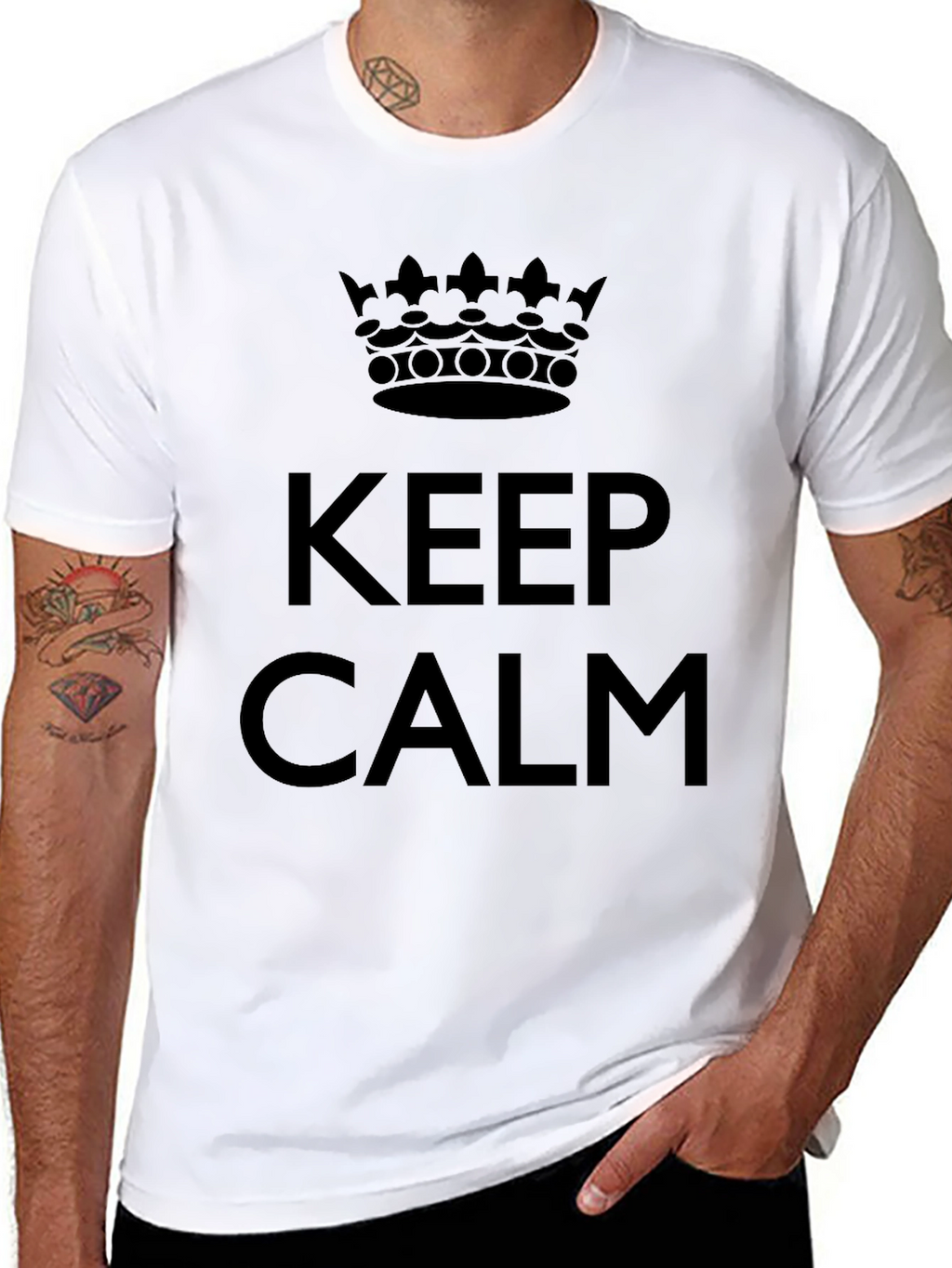 Keep Calm Graphic Tee - Classic Black