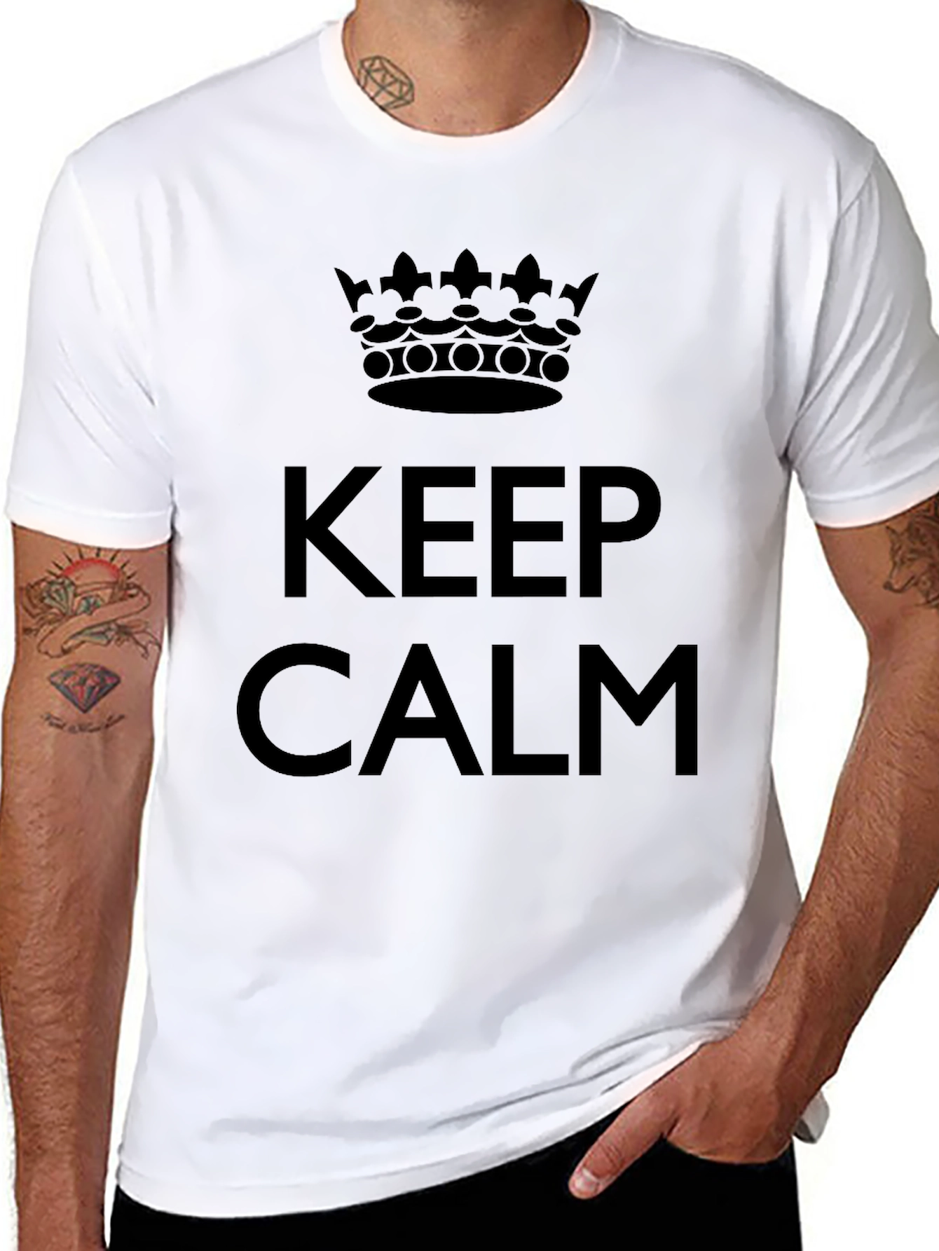 Keep Calm Graphic Tee - Classic Black