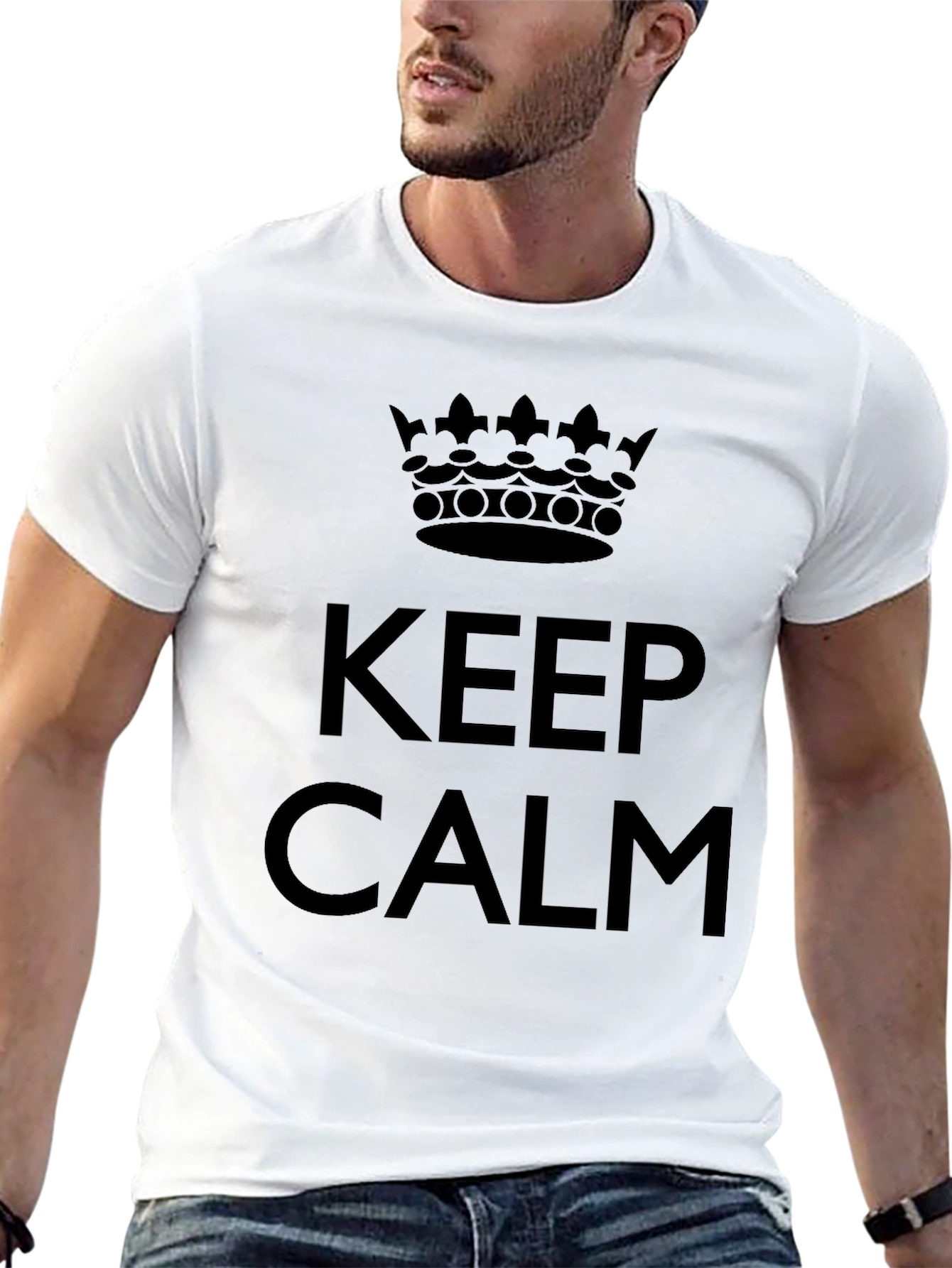 Keep Calm Graphic Tee - Classic Black