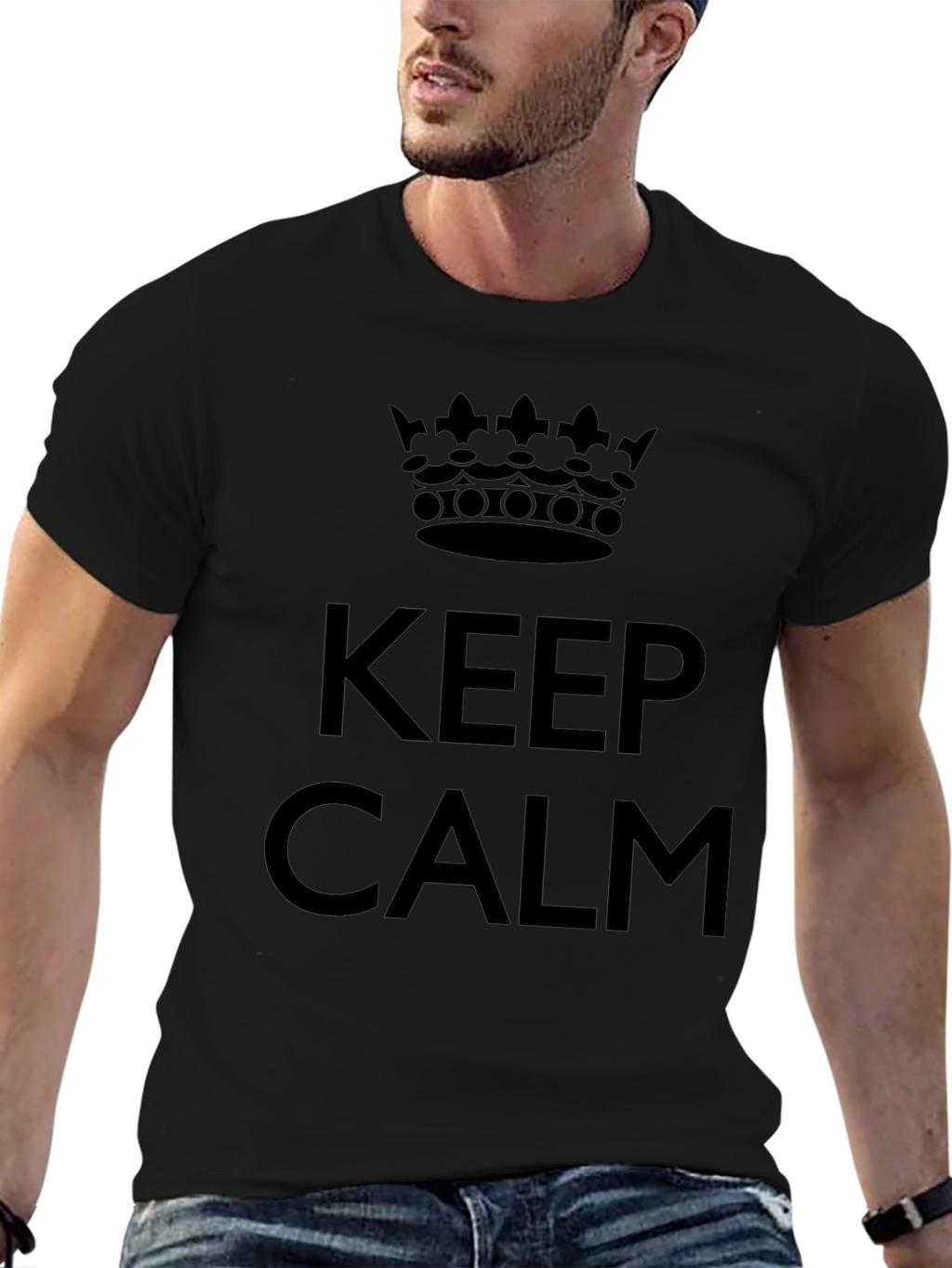 Keep Calm Graphic Tee - Classic Black
