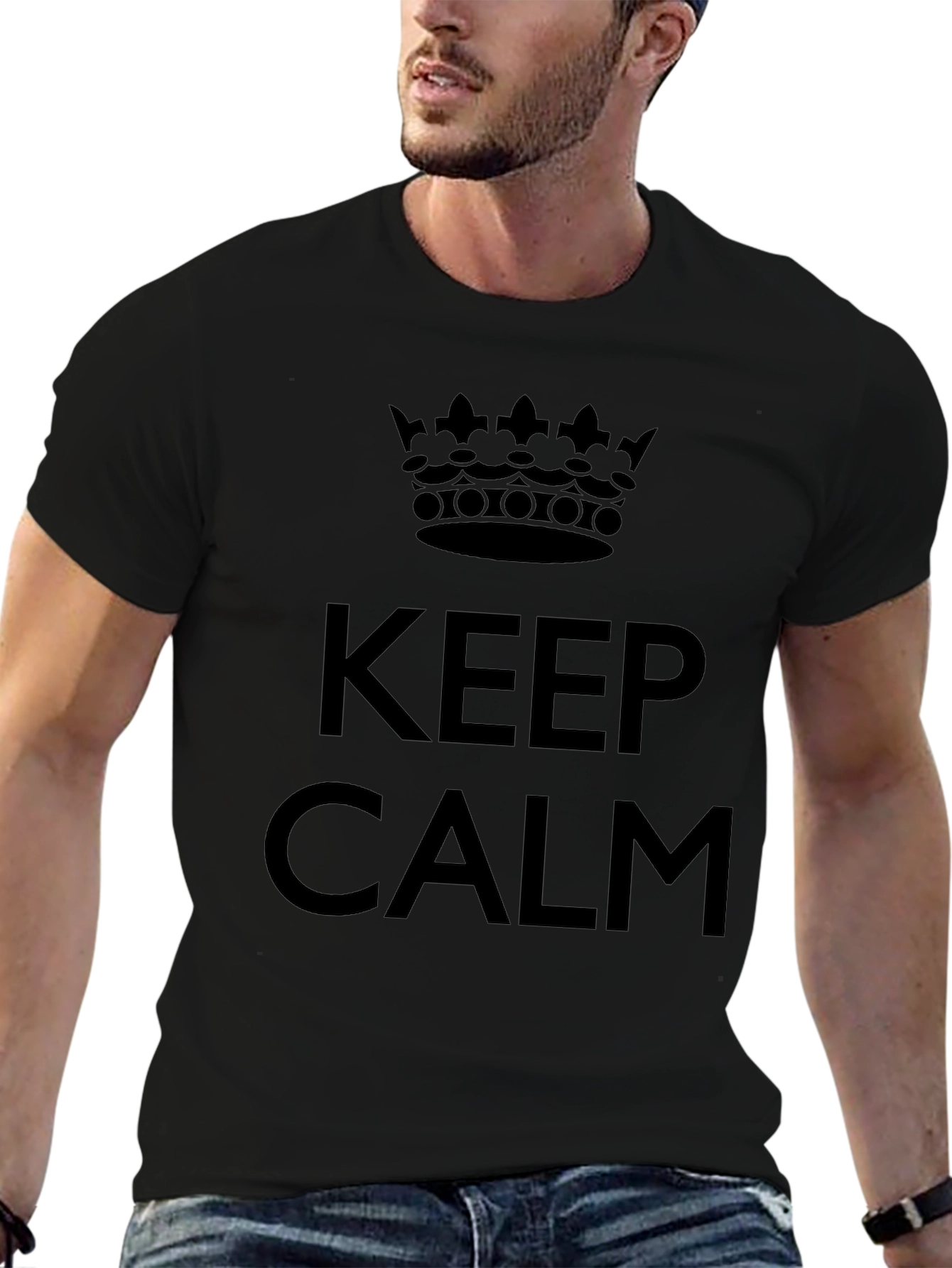 Keep Calm Graphic Tee - Classic Black