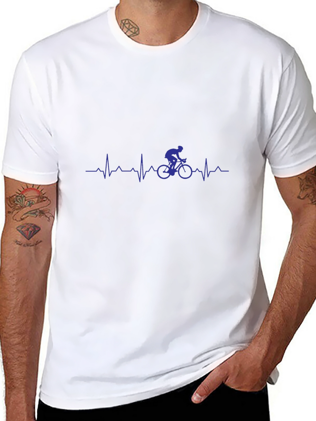 Cyclist Heartbeat Graphic T-Shirt