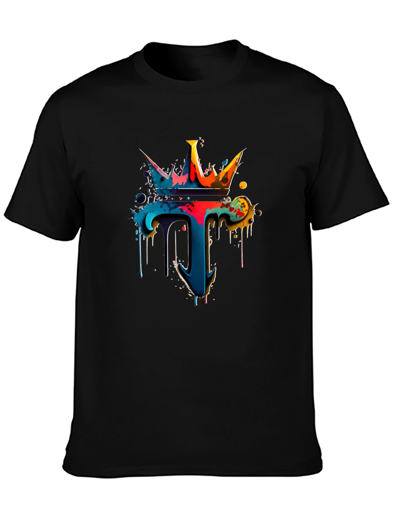 Colorful Crown Dripping T-Shirt