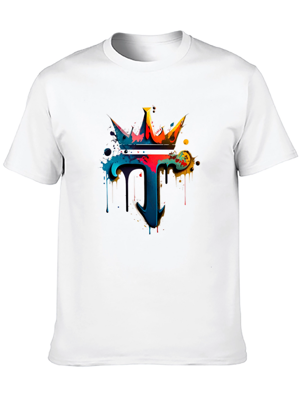 Colorful Crown Dripping T-Shirt