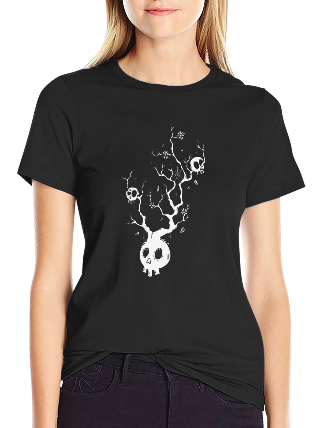 Skull Tree Graphic Tee - Black
