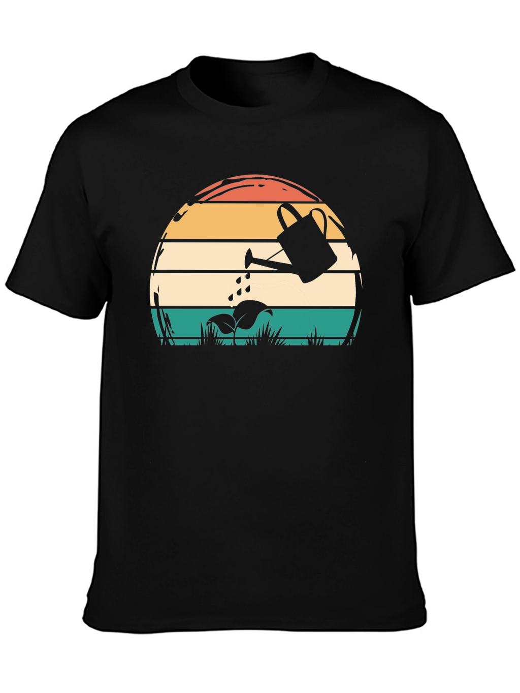 Retro Sunset Watering Can Graphic Tee