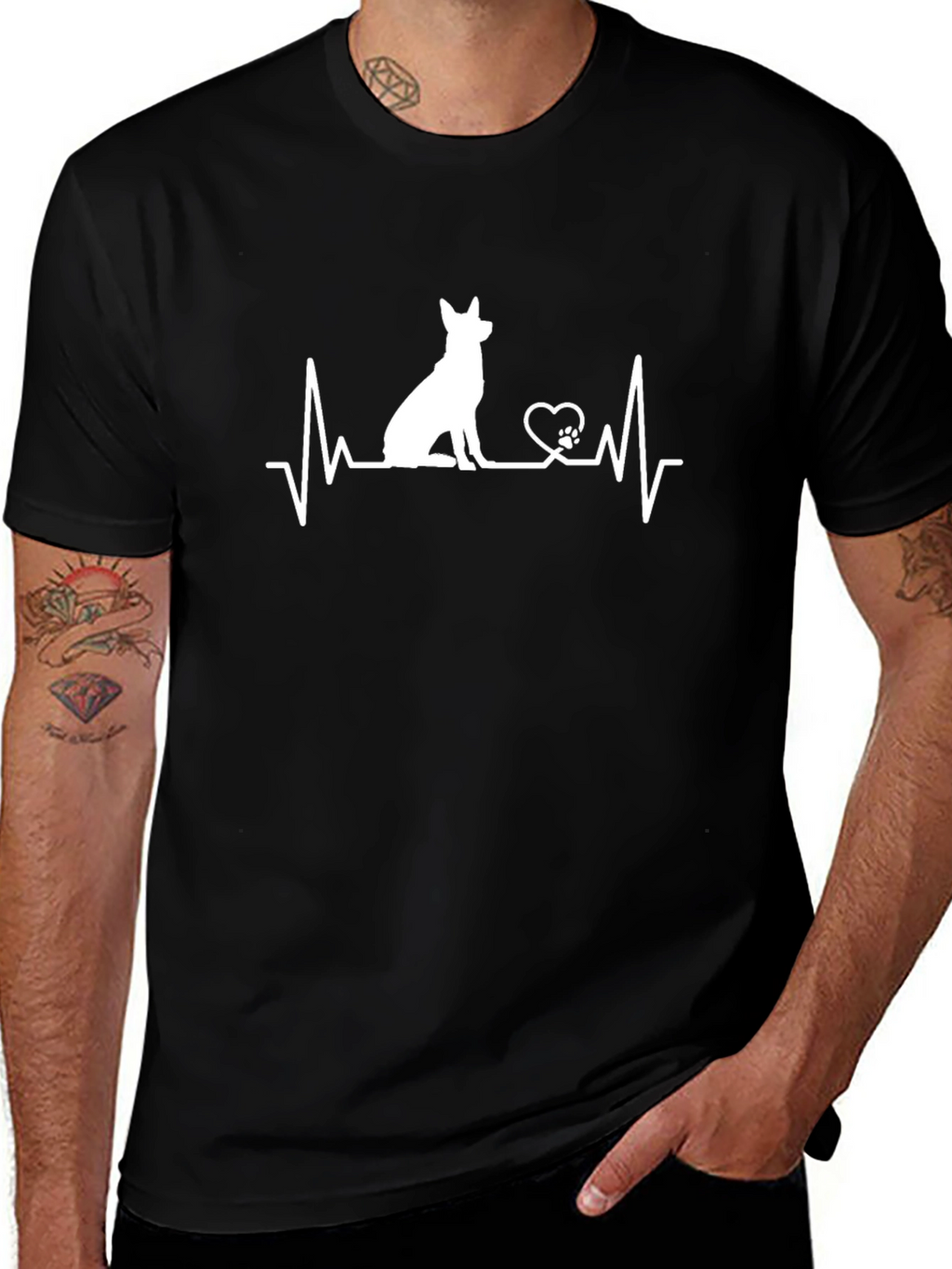 Dog Heartbeat T-Shirt - Pet Lover Tee