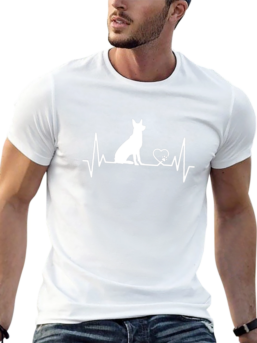Dog Heartbeat T-Shirt - Pet Lover Tee